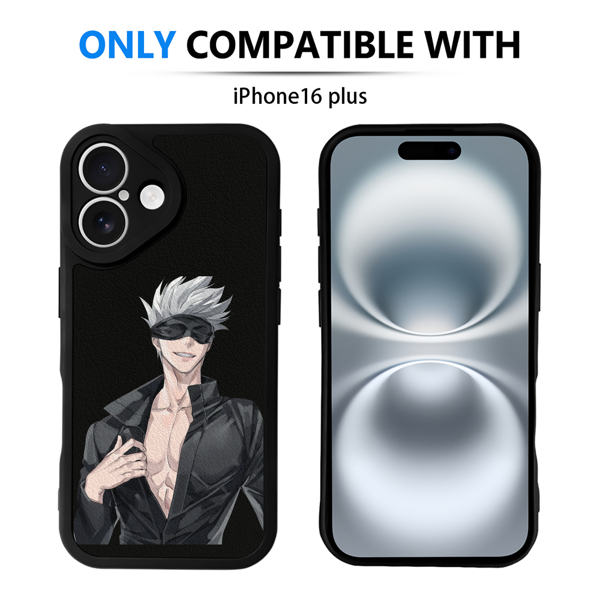 （画像用） 呪術廻戦 Jujutsu Kaisen 【iPhone 16シリーズ対応】シリコンスマホケース（レザー調） 材質：シリコン